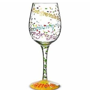 NWT Lolita “Congratulations” 15 oz Wine Glass ~ the perfect celebratory gift! 🎉🎉
